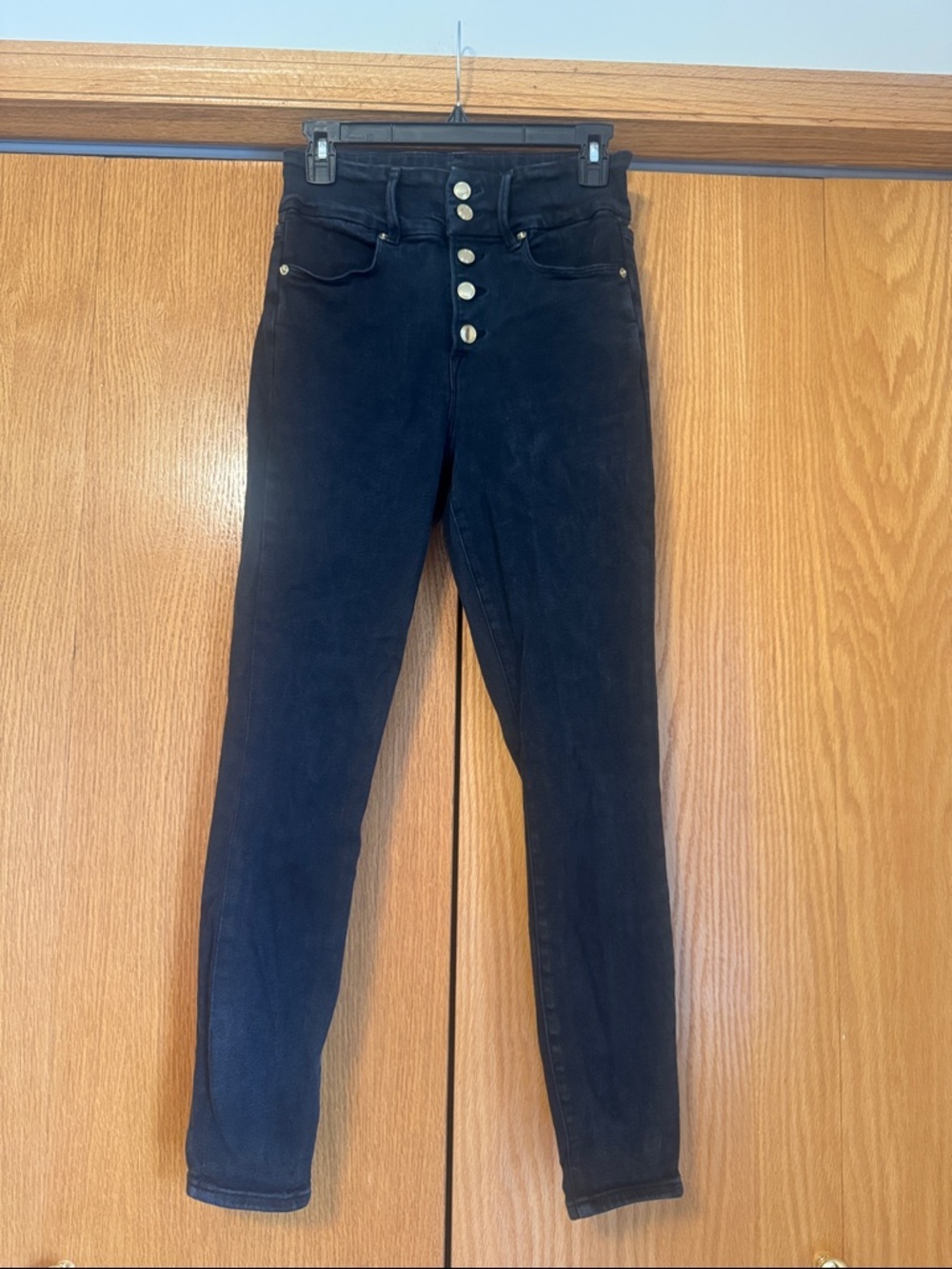 Good American “good waist” High-Waisted Black Skinny Jeans for Women - Picture 4 of 6